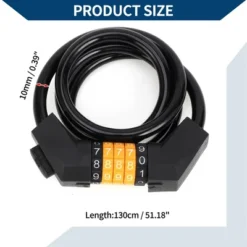 Unique Bargains Bike Lock Extended Bicycle Padlock Lock Resettable 5 Digit Bike Lock Black 1 Set -Outdoor Sports Series GUEST 88a2849e ed2d 4b91 86e4 27fbc9b25155