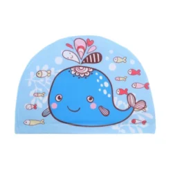 Unique Bargains Kid's Polyester Whale Pattern Swim Cap Blue 1 Pc -Outdoor Sports Series GUEST 88fdad42 7a01 4573 9849 78f095355a04
