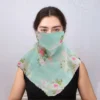 Unique Bargains Flower Triangle Earloop Neck Gaiter 1 Pc