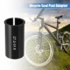 Unique Bargains Aluminium Alloy Bicycle Bike Seat Post Tube Adapter Black 2 Pcs