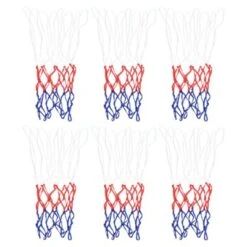 Unique Bargains Mini Tensile-Resistant Sturdy Basketball Net White Red Blue 12" 6 Pcs -Outdoor Sports Series GUEST 89ce6066 0983 420f 9aca 1bd0291b3623