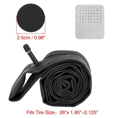 Unique Bargains 26" Bike Inner Tube 26 X 1.95-2.125 American Type Valve With Tire Repair Tool 2 Unique Bargains 26" Bike Inner Tube 26 X 1.95-2.125 American Type Valve With Tire Repair Tool - Image 2