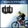 Unique Bargains Bicycle Pedals 9/16" Spindle Plastic For Road Mountain BMX MTB Bike Black