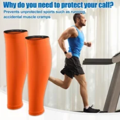 Unique Bargains Calf Compression Sleeve Leg Compression Socks Sore Muscles Polyester 1 Pair