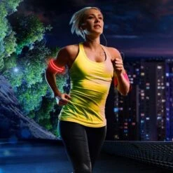 Unique Bargains Personal Reflectors For Night Run Safety LED Light Up Wristband 14.17 Inch 2 Pcs -Outdoor Sports Series GUEST 8d3c5604 6d16 403f 9633 07cd2d94731e