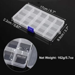 Unique Bargains Plastic Clear Fishing Lure Box Trays Organizer Small Case Storage Clear 3 Pcs