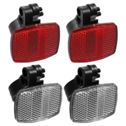 Unique Bargains Handlebar And Seatpost Bicycle Reflectors Kit Bike Safety Warning Reflectors Red White 4pcs -Outdoor Sports Series GUEST 8e320887 bbb8 4229 9418 244a46a9d04b