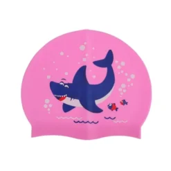 Unique Bargains Kid's Silicone Waterproof Cartoon Shark Swim Cap 1 Pc -Outdoor Sports Series GUEST 8faaf4a1 24f0 4fec 894b d6a2a438e227