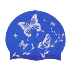 Unique Bargains Silicone Butterfly Vine Leaves Pattern Waterproof Swim Cap 1 Pc -Outdoor Sports Series GUEST 90af700a 3736 4cc5 9450 df2f35e44eb8