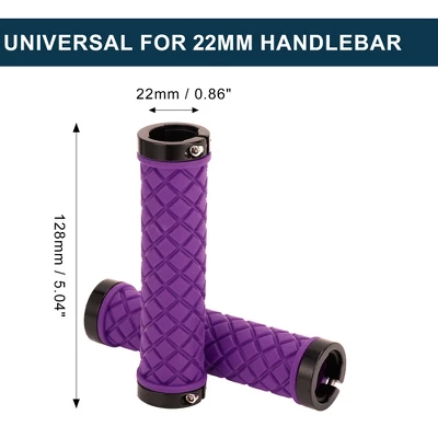Unique Bargains Bike Handlebar Grips Covers 5.04" Purple 1 Set 4 Unique Bargains Bike Handlebar Grips Covers 5.04" Purple 1 Set - Image 4