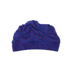 Unique Bargains Polyester Heart Pattern Swim Cap 5.91"x9.25" Blue Red 1 Pc -Outdoor Sports Series GUEST 9247d3b5 83be 4cba 8aec 110d1c04fdd2