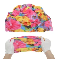 Unique Bargains Nylon Pleated Style Swimming Cap Rose Red Purple 1 Pc -Outdoor Sports Series GUEST 92715dff ad1d 447e a019 e8c4dee3eeaa