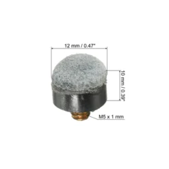 Unique Bargains Snooker Billiard Screw-on Pool Stick Cue Tips 10 Pcs