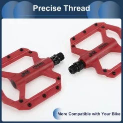 Unique Bargains Cycling Bike Pedal 9/16" Spindle Nylon For Road Mountain BMX MTB Bike Red -Outdoor Sports Series GUEST 9412b9ac 8662 4de8 a60b 5f8aaccd436e