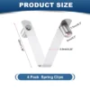 Unique Bargains Steel V Shaped Push Button Spring Lock Tent Pole Clips Kayak Paddle Snaps 4 Pcs