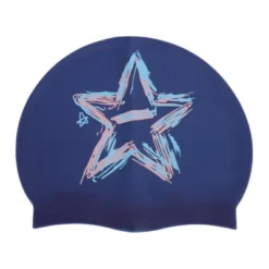 Unique Bargains Silicone Star Pattern Swim Cap 1 Pc -Outdoor Sports Series GUEST 949028d9 c645 42bd a01d 1d0ee3161348