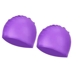 Unique Bargains Silicone Waterproof Non-Slip High-Stretch Swim Caps 2 Pcs -Outdoor Sports Series GUEST 953dab6a 0059 40b9 8370 9ca628a8c316
