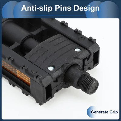 Unique Bargains Cycling Bike Pedal 9/16" Spindle Plastic Foldable For Road Mountain BMX MTB Bike Black 4 Unique Bargains Cycling Bike Pedal 9/16" Spindle Plastic Foldable For Road Mountain BMX MTB Bike Black - Image 4