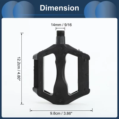 Unique Bargains Cycling Bike Pedal 9/16" Spindle Cycling Anti-Slip Widened Pedal Black For Road Mountain BMX MTB Bike 2 Unique Bargains Cycling Bike Pedal 9/16" Spindle Cycling Anti-Slip Widened Pedal Black For Road Mountain BMX MTB Bike - Image 2