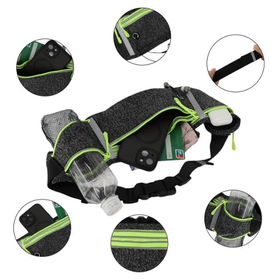 Unique Bargains Waist Pack Bag With Water Bottle Holder Gray 1 Pc 1 Unique Bargains Waist Pack Bag With Water Bottle Holder Gray 1 Pc