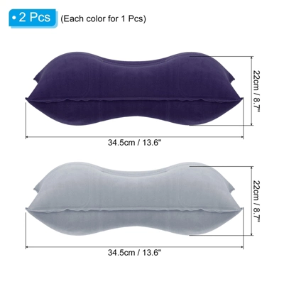Unique Bargains Neck Support For Hiking Travel Ultralight Flocked Inflatable Camping Pillows 2 Pcs 13.6" X 8.7" 1 Unique Bargains Neck Support For Hiking Travel Ultralight Flocked Inflatable Camping Pillows 2 Pcs 13.6" X 8.7"