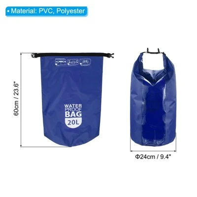 Unique Bargains Boating Kayaking Rafting Clear Window Floating Waterproof Dry Bag 20L 1 Unique Bargains Boating Kayaking Rafting Clear Window Floating Waterproof Dry Bag 20L