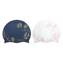 Unique Bargains Silicone Floral Waterproof Swim Cap 2 Pcs -Outdoor Sports Series GUEST 98001145 2fa5 4efa 8ace a74d7c0db568
