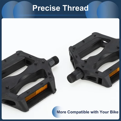 Unique Bargains Cycling Bike Pedal 9/16" Spindle Cycling Anti-Slip Widened Pedal Black For Road Mountain BMX MTB Bike 3 Unique Bargains Cycling Bike Pedal 9/16" Spindle Cycling Anti-Slip Widened Pedal Black For Road Mountain BMX MTB Bike - Image 3