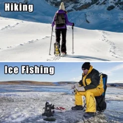 Unique Bargains Crampons Ice Cleats Shoes Spikes Grips Traction Black 1 Pair -Outdoor Sports Series GUEST 9af997a1 1b95 4bd0 bc92 d3a31f6e5f4b