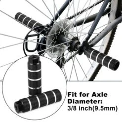 Unique Bargains Universal Aluminum Alloy BMX MTB Bicycle Rear Foot Pegs Footrests For 3/8" Axles 4 Pcs
