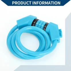 Unique Bargains Extended Bicycle Padlock Cable Lock Spiral Resettable 5 Digit Bike Lock Blue Set -Outdoor Sports Series GUEST 9cc16ff8 fca1 456d a4ec a0e4bdd18171