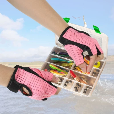 Unique Bargains Breathable Sun Protection Non-Slip Outdoor Fishing Gloves 1 Pair 3 Unique Bargains Breathable Sun Protection Non-Slip Outdoor Fishing Gloves 1 Pair - Image 3