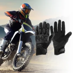 Unique Bargains Motorcycle Full Finger Gloves 1 Pair
