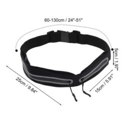Unique Bargains Double Pocket Running Waist Pack 1 Pc