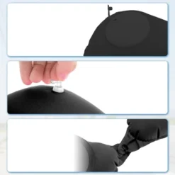 Unique Bargains Inflatable Travel Pillow Press To Inflate For Airplane Train Office -Outdoor Sports Series GUEST 9db5388a 40b4 4d0e 8de3 488b035eb8ba