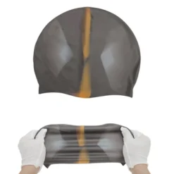 Unique Bargains Silicone Flat Swimming Cap Gray 1 Pc -Outdoor Sports Series GUEST 9ec0b463 61cd 4940 8b31 62e6dc9d00c3