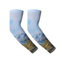 Unique Bargains Moisture Wicking Arm Sleeves Blue Yellow 1 Pair -Outdoor Sports Series GUEST 9f75aa1d 38ce 4c58 a054 91c803b92b7b