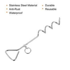Unique Bargains Tent Stake Spiral Stainless Steel Heavy Load Ground Spike Tie Down Peg -Outdoor Sports Series GUEST a004cad7 7680 4137 ade2 1eecac948be0