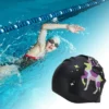 Unique Bargains Silicone Sika Deer Pattern Waterproof Swim Cap 1 Pc