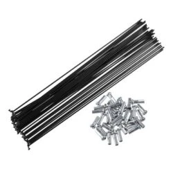 Unique Bargains Bicycle Steel Spokes 14G Bike Spoke With Nipples Black 10.04" 36 Pcs -Outdoor Sports Series GUEST a0add9ff be02 4ab3 885f 600213ef69e0