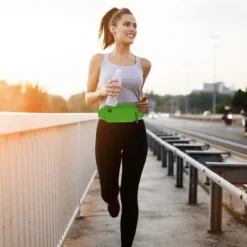 Unique Bargains Comfortable Double Layer Running Belt 1 Pc