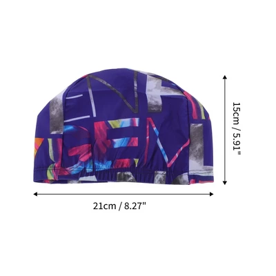 Unique Bargains Elasticity Word Pattern Swim Cap 5.91"x8.27" 1 Pc 3 Unique Bargains Elasticity Word Pattern Swim Cap 5.91"x8.27" 1 Pc - Image 3