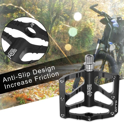 Unique Bargains Aluminum Alloy Rear Foot Peg Flat Pedal Footrests Fit 9/16 Inch Axles BMX MTB Bike Black 1 Pair 3 Unique Bargains Aluminum Alloy Rear Foot Peg Flat Pedal Footrests Fit 9/16 Inch Axles BMX MTB Bike Black 1 Pair - Image 3