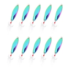 Unique Bargains Treble Hooks Metal Spinner Fishing Spoons For Freshwater Saltwater Salmon 10 Pcs -Outdoor Sports Series GUEST a2aa3a90 f9f9 4432 a694 ad551ad14973