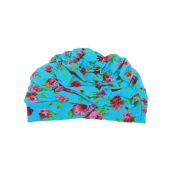 Unique Bargains Polyester Peony Flower Pattern Swim Cap 5.91"x9.25" Lake Blue Red 1 Pc -Outdoor Sports Series GUEST a2d89465 4e00 436e 9950 d23f8a0ed8b4