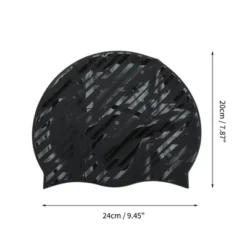 Unique Bargains Silicone Waterproof Stripes Swim Cap 1 Pc -Outdoor Sports Series GUEST a3bfba83 9a1d 45ec 940c 0333966b7af9