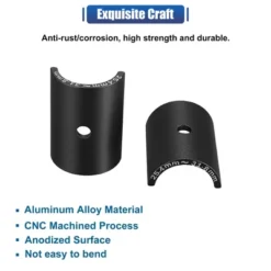 Unique Bargains Bike Handlebar Shim Handlebar Shim Spacer Stem Size Reduce Black 2 Pairs -Outdoor Sports Series GUEST a4c008b7 cb3a 4b39 94fd aa82c355dd73