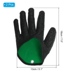 Unique Bargains High Strength Level 5 Cut Resistant Waterproof Puncture Proof Non-Slip Fishing Gloves 2 Pcs