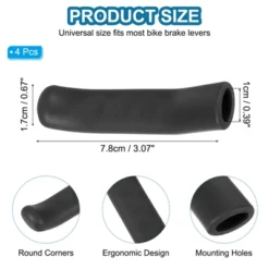Unique Bargains Anti-Slip Lightweight Mountain Road Bike Brake Lever Silicone Sleeves 3.07" X 0.67" 4 Pcs