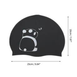 Unique Bargains Silicone Animal Pattern Swim Cap Black White 1 Pc -Outdoor Sports Series GUEST a69c5960 6873 4501 abb5 a732e9557724